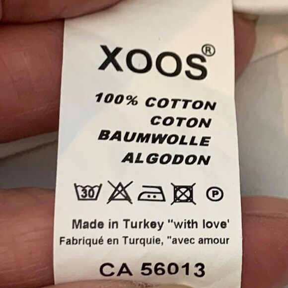 Xoos mens style long sleeve shirt, 100% cotton, red navy trim, womens 44… - Picture 6 of 15